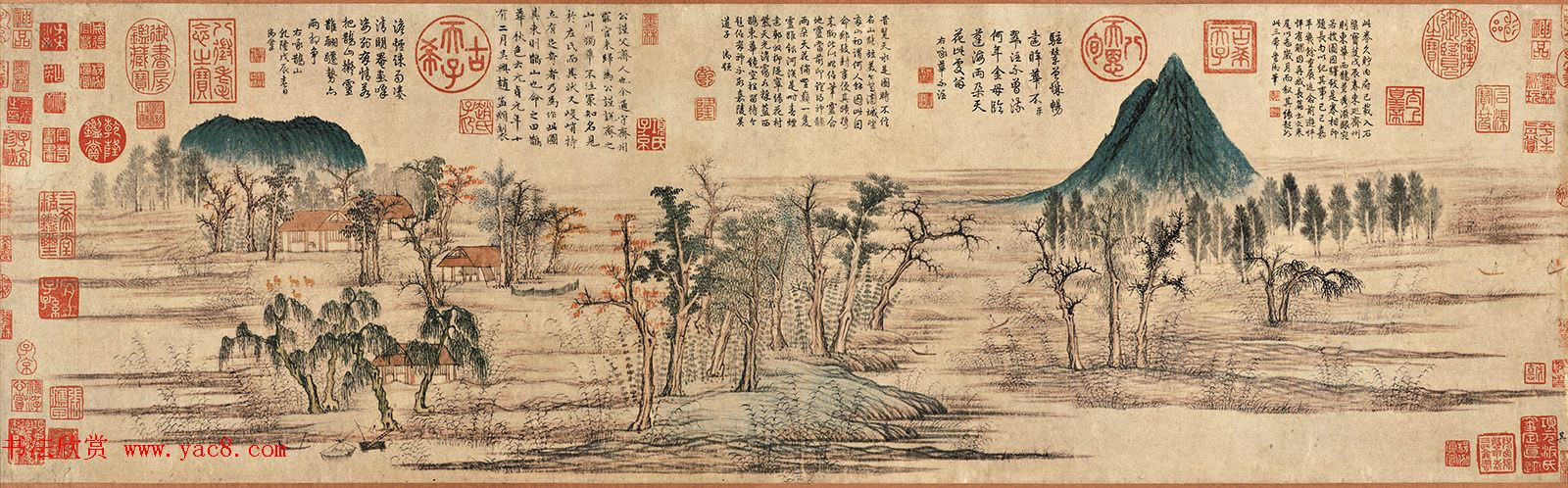元代画家赵孟俯山水画《鹊华秋色图》鉴赏_第1张